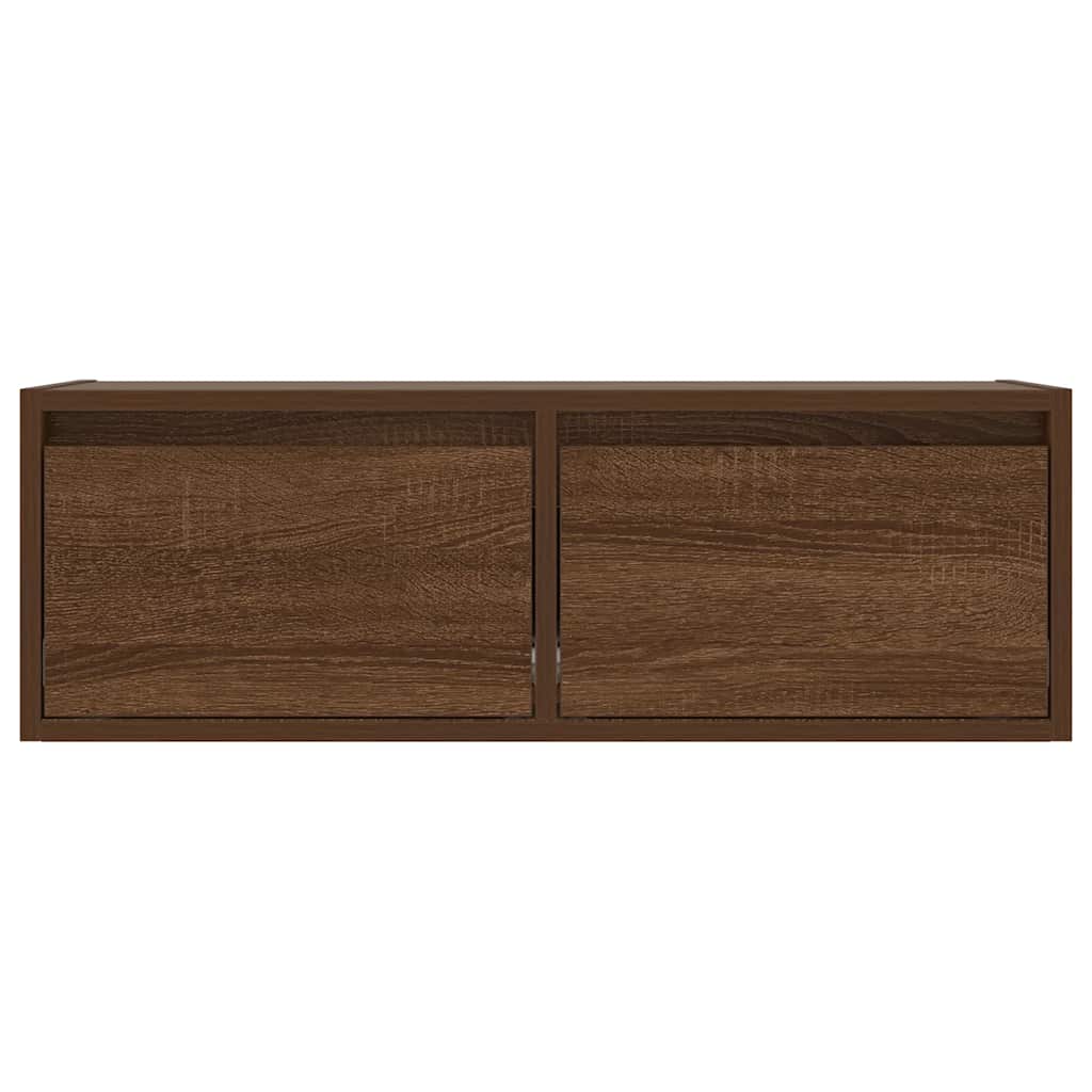 Meuble TV avec lumières LED chêne marron 75x35,5x25 cm - XIOS
