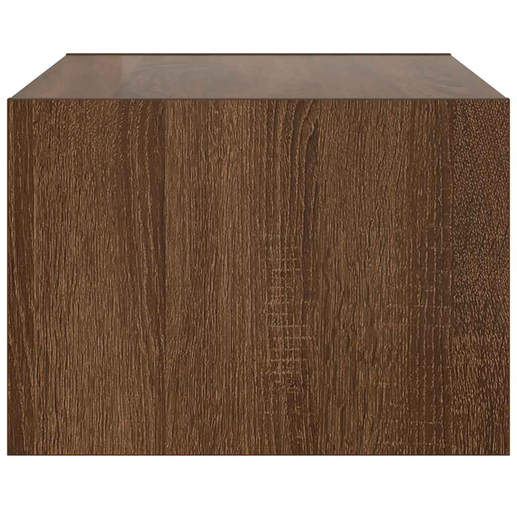Meuble TV avec lumières LED chêne marron 75x35,5x25 cm - XIOS