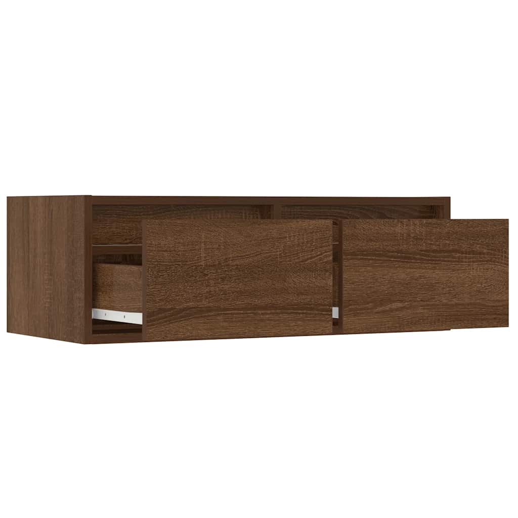 Meuble TV avec lumières LED chêne marron 75x35,5x25 cm - XIOS