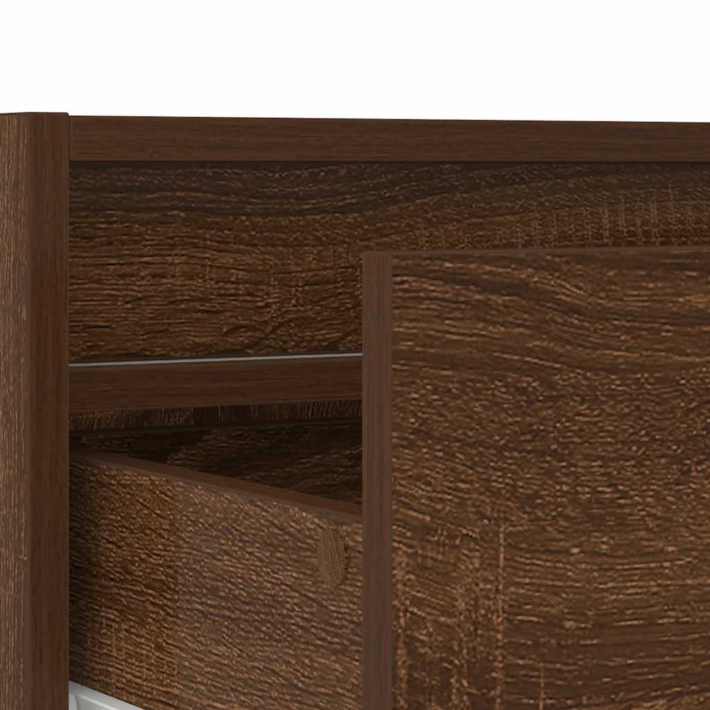Meuble TV avec lumières LED chêne marron 75x35,5x25 cm - XIOS