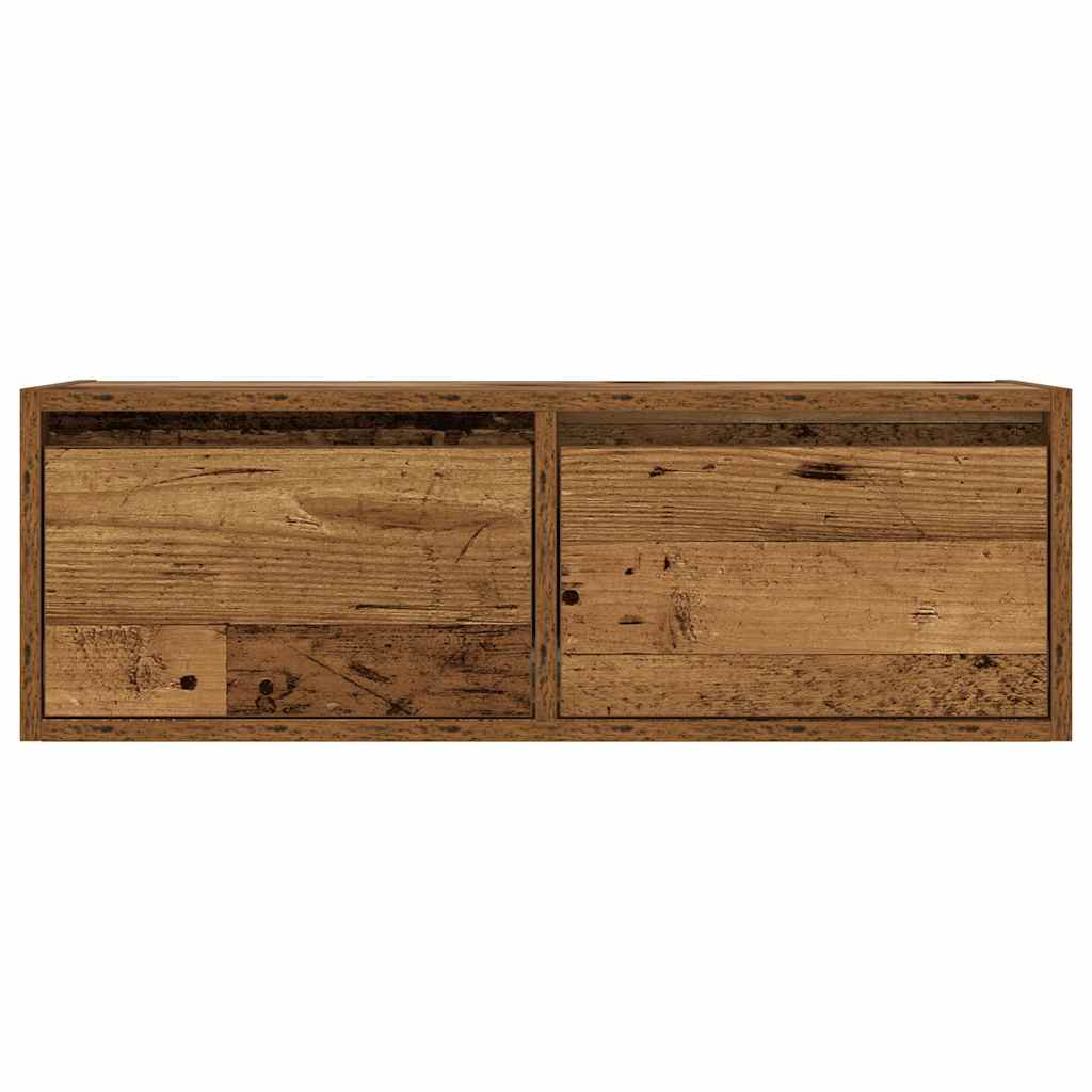Meuble TV avec lumières LED vieux bois 75x35,5x25 cm - XIOS