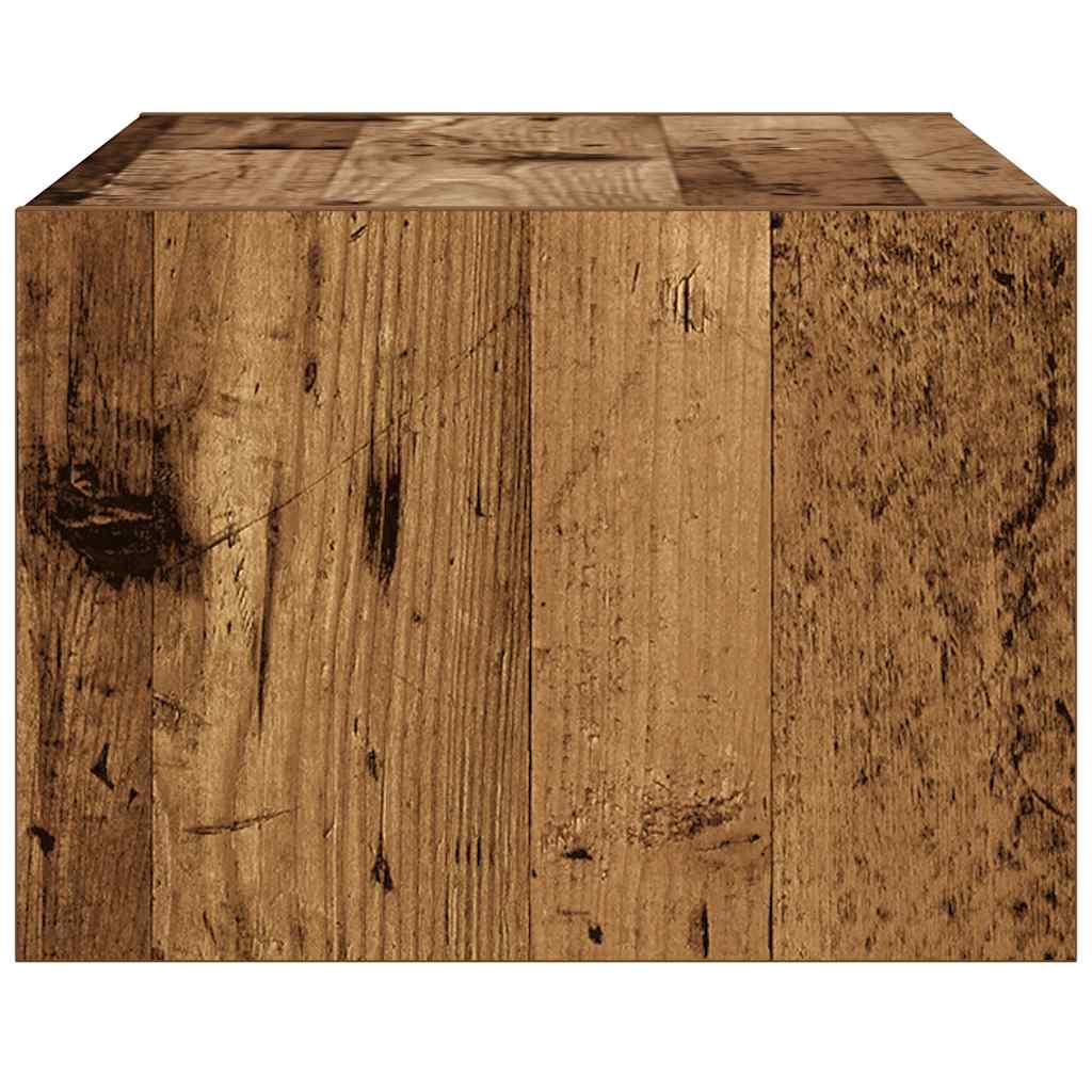 Meuble TV avec lumières LED vieux bois 75x35,5x25 cm - XIOS