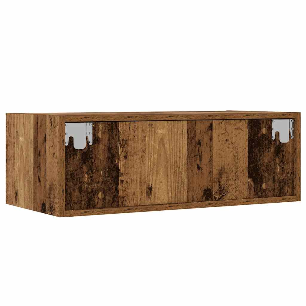 Meuble TV avec lumières LED vieux bois 75x35,5x25 cm - XIOS