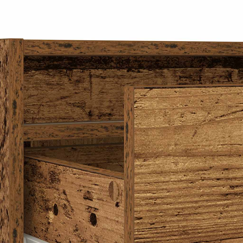 Meuble TV avec lumières LED vieux bois 75x35,5x25 cm - XIOS