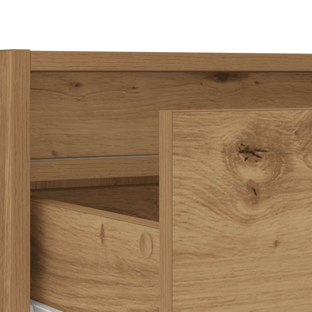 Meuble TV avec lumières LED chêne artisanal 75x35,5x25 cm - XIOS