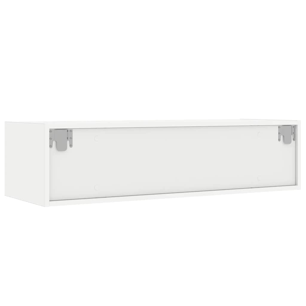 Meuble TV avec lumières LED blanc 100X35,5x25 cm Meubles TV vidaXL