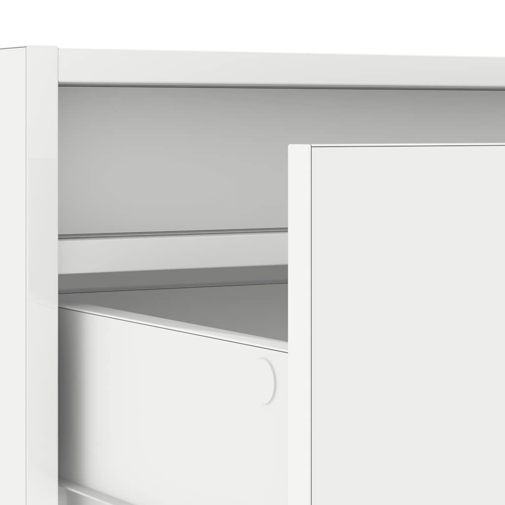 Meuble TV avec lumières LED blanc 100X35,5x25 cm Meubles TV vidaXL