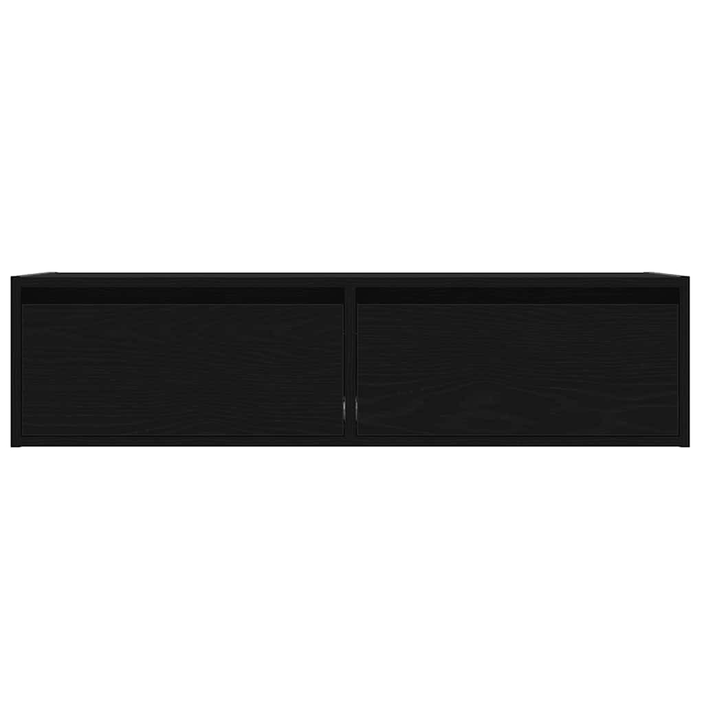 Meuble TV avec lumières LED chêne noir 100X35,5x25 cm - XIOS