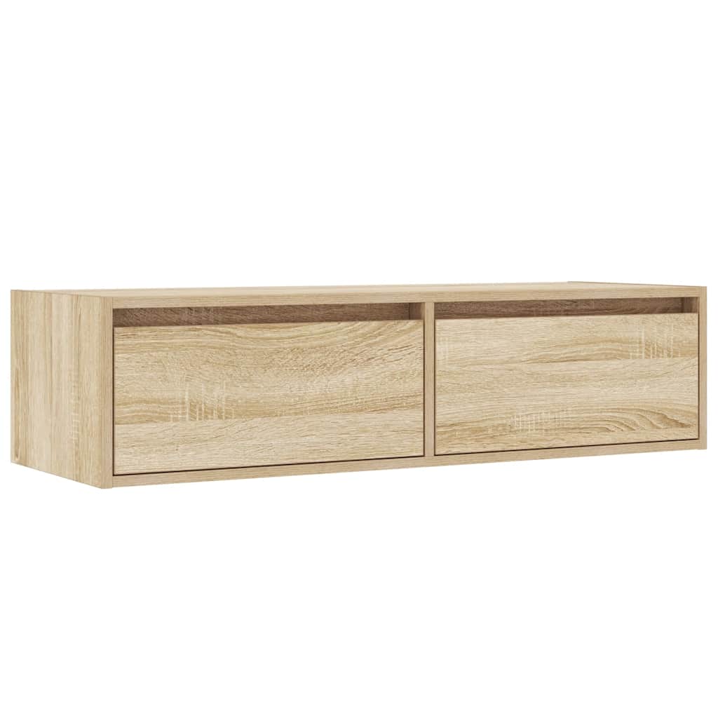 Meuble TV avec lumières LED chêne sonoma 100X35,5x25 cm - XIOS