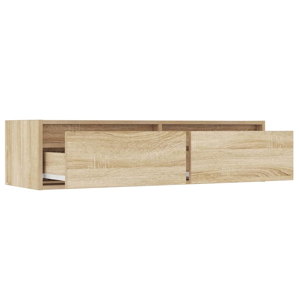 Meuble TV avec lumières LED chêne sonoma 100X35,5x25 cm - XIOS