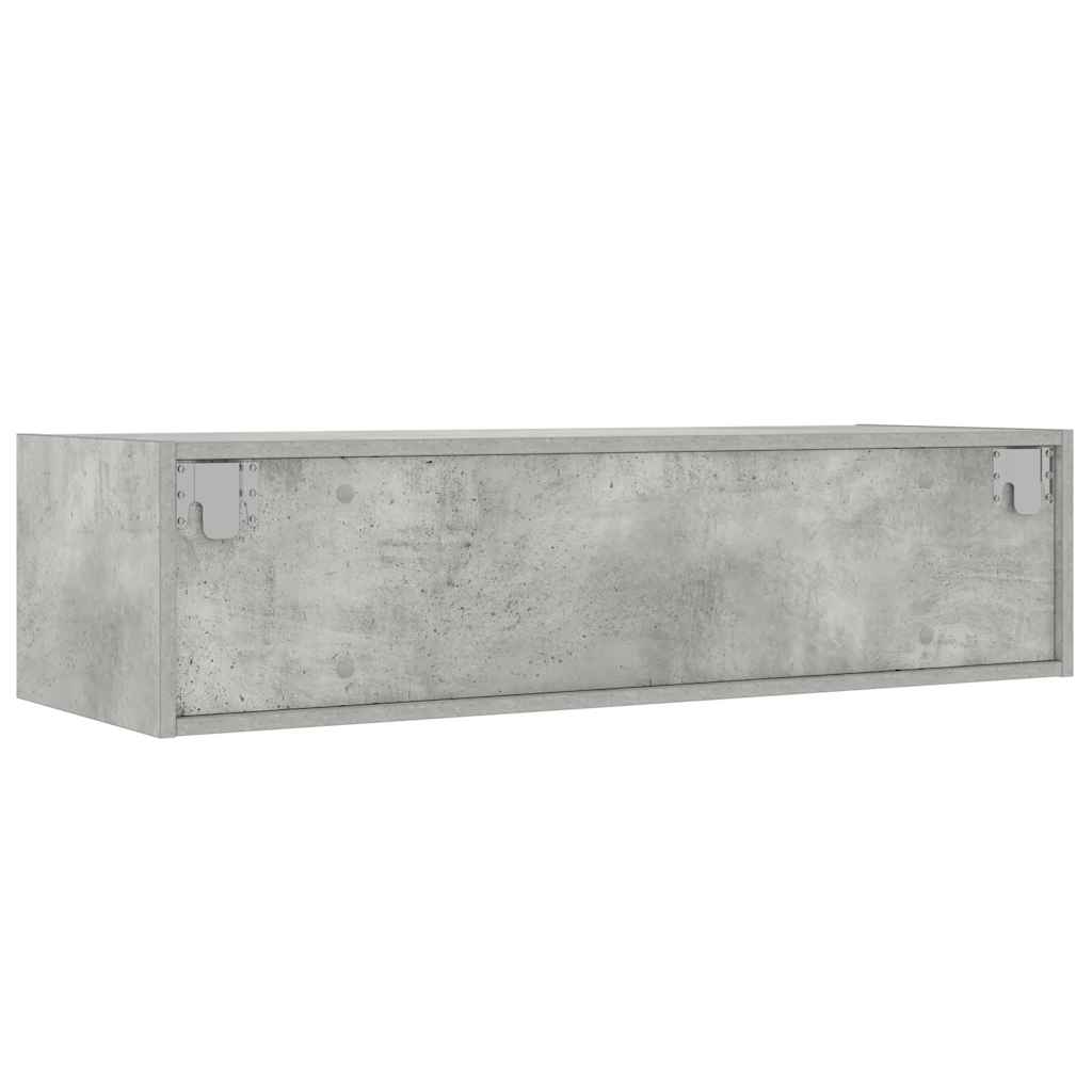 Meuble TV avec lumières LED gris béton 100X35,5x25 cm - XIOS