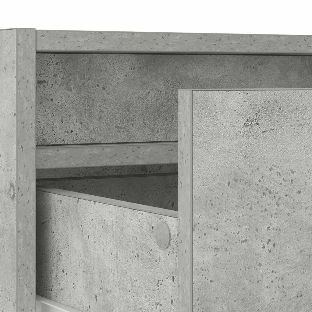 Meuble TV avec lumières LED gris béton 100X35,5x25 cm - XIOS
