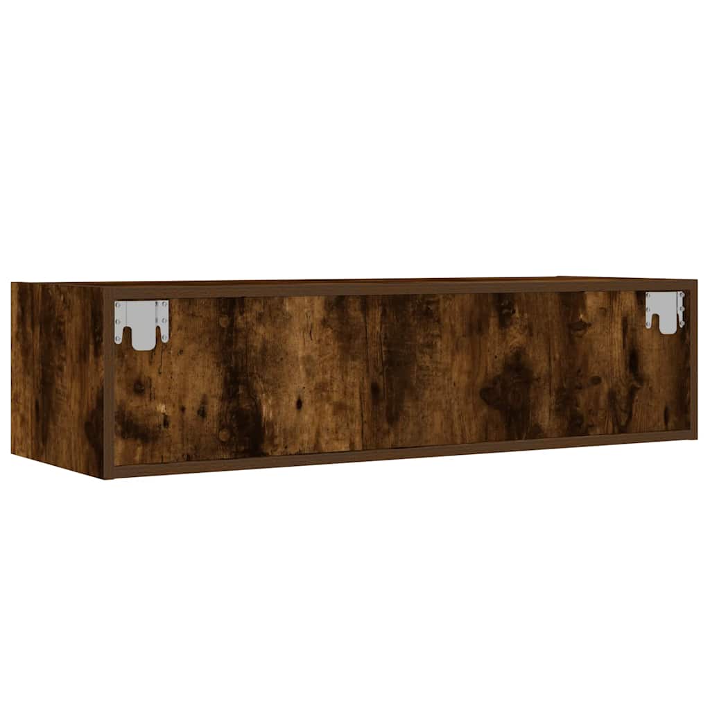 Meuble TV avec lumières LED chêne fumé 100X35,5x25 cm - XIOS