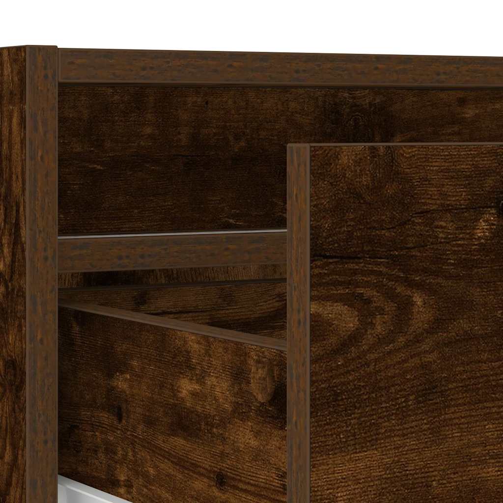 Meuble TV avec lumières LED chêne fumé 100X35,5x25 cm - XIOS