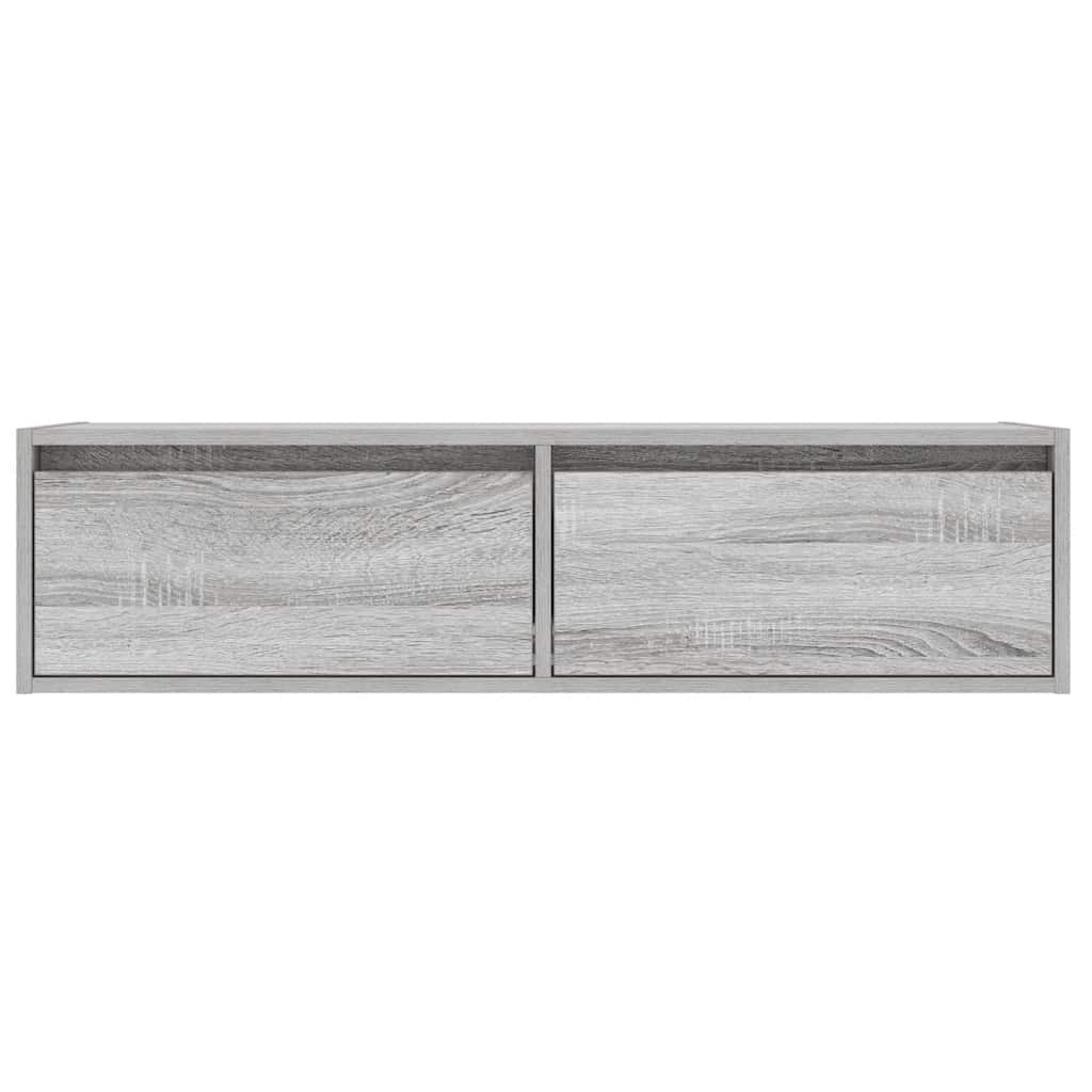 Meuble TV avec lumières LED sonoma gris 100X35,5x25 cm - XIOS