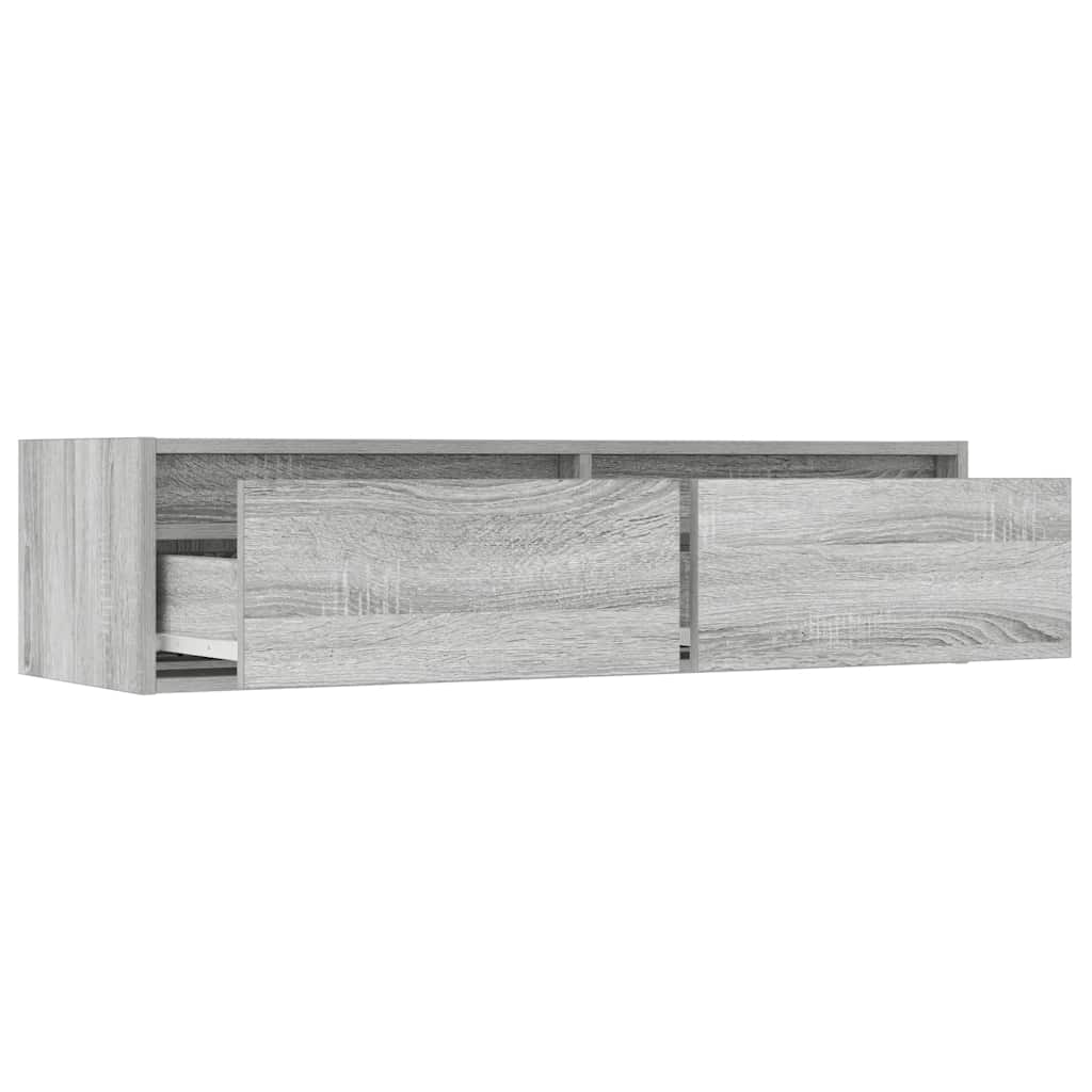 Meuble TV avec lumières LED sonoma gris 100X35,5x25 cm - XIOS