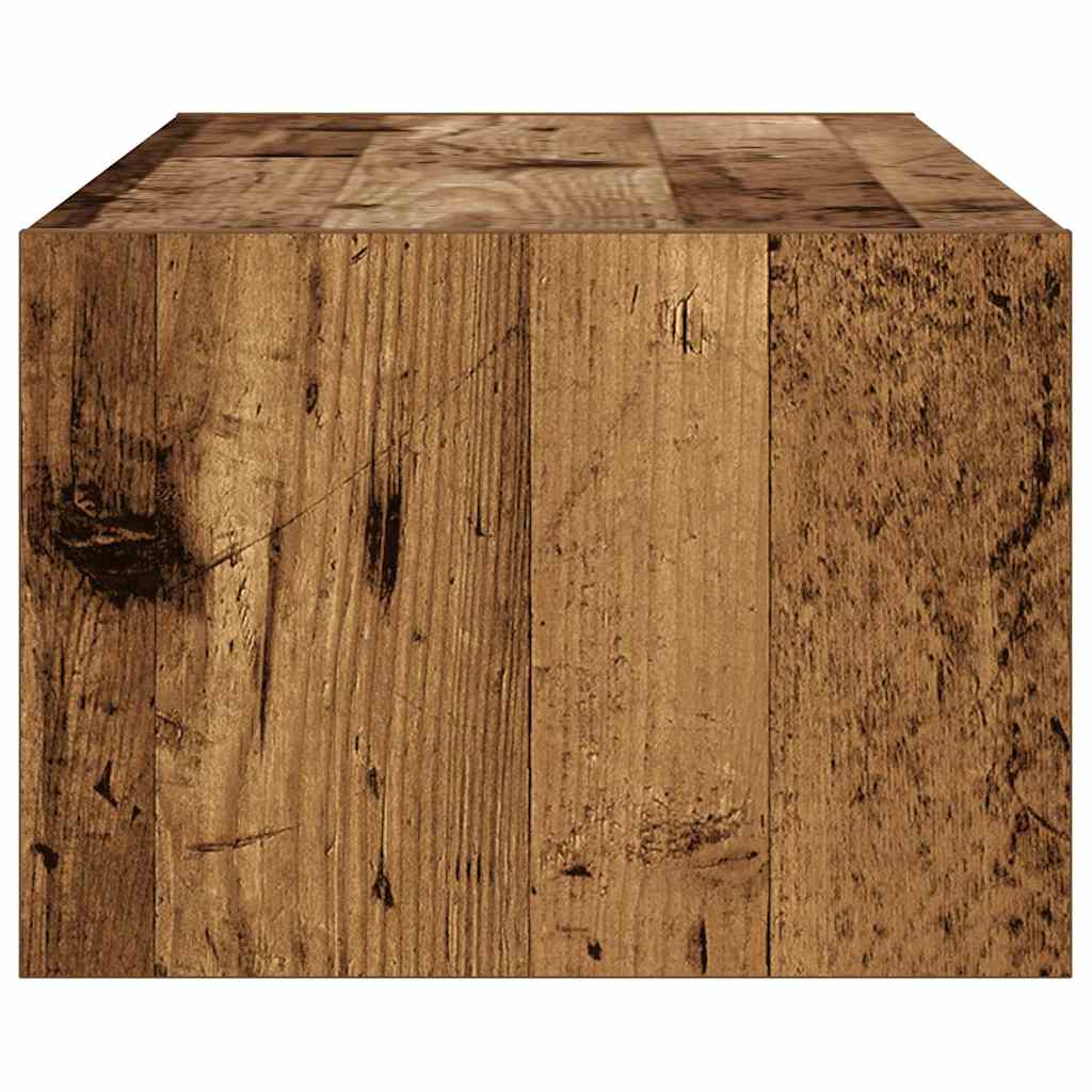 Meuble TV avec lumières LED vieux bois 100X35,5x25 cm - XIOS