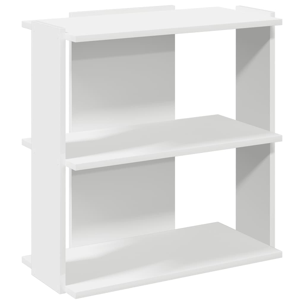 Bibliothèque à 3 niveaux blanc 60x30x60 cm bois d'ingénierie - XIOS