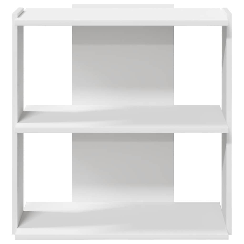 Bibliothèque à 3 niveaux blanc 60x30x60 cm bois d'ingénierie - XIOS