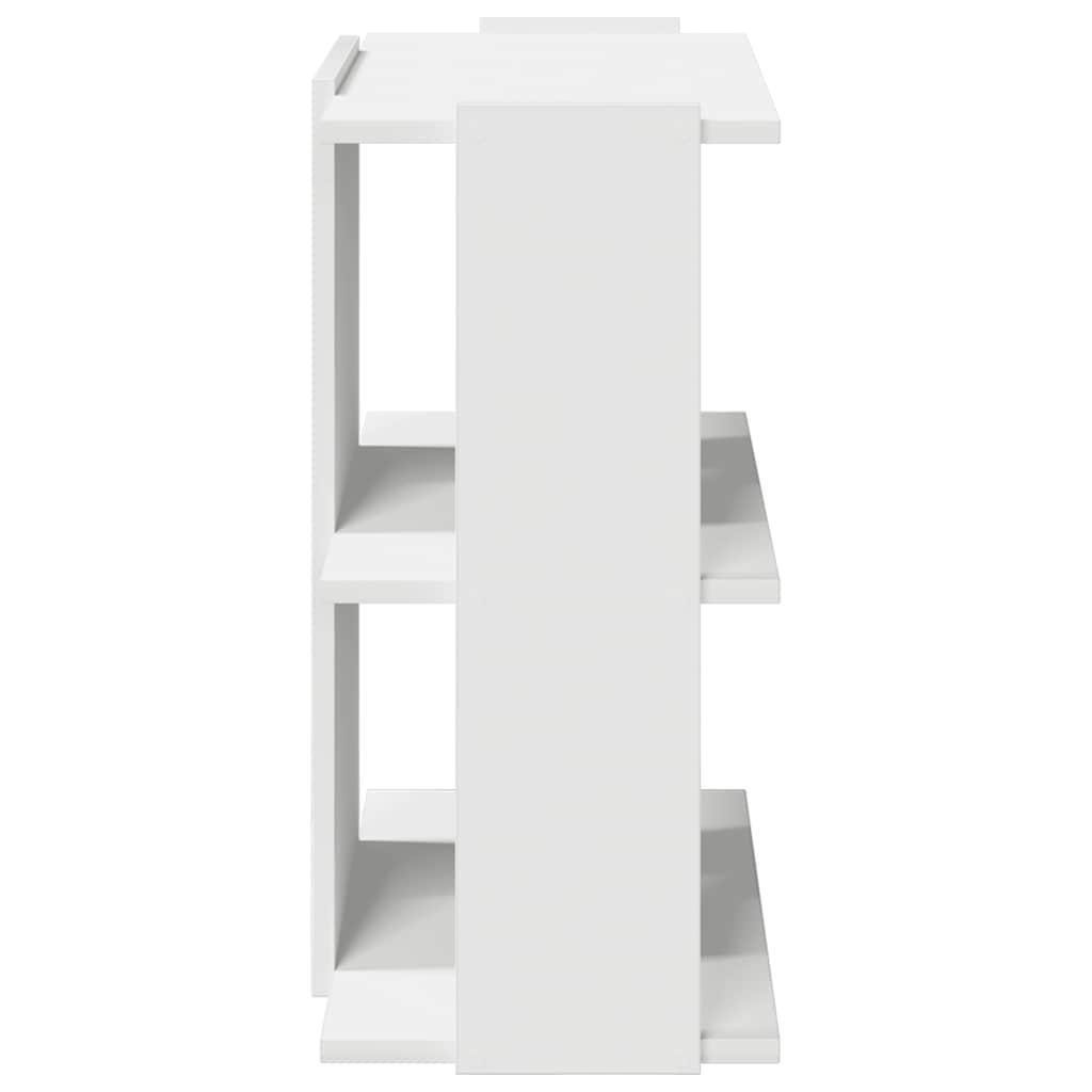 Bibliothèque à 3 niveaux blanc 60x30x60 cm bois d'ingénierie - XIOS