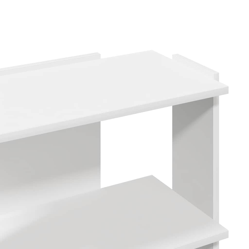 Bibliothèque à 3 niveaux blanc 60x30x60 cm bois d'ingénierie - XIOS