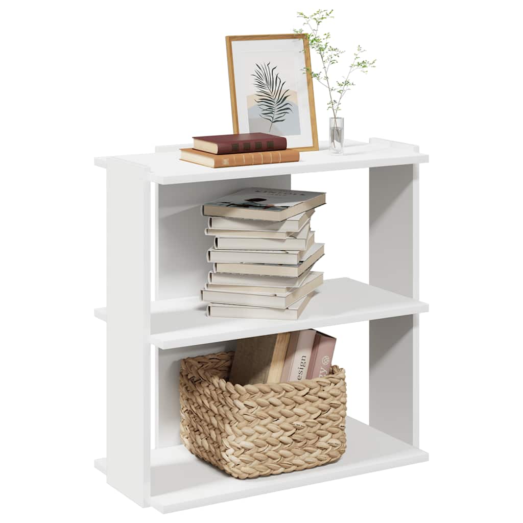 Bibliothèque à 3 niveaux blanc 60x30x60 cm bois d'ingénierie - XIOS