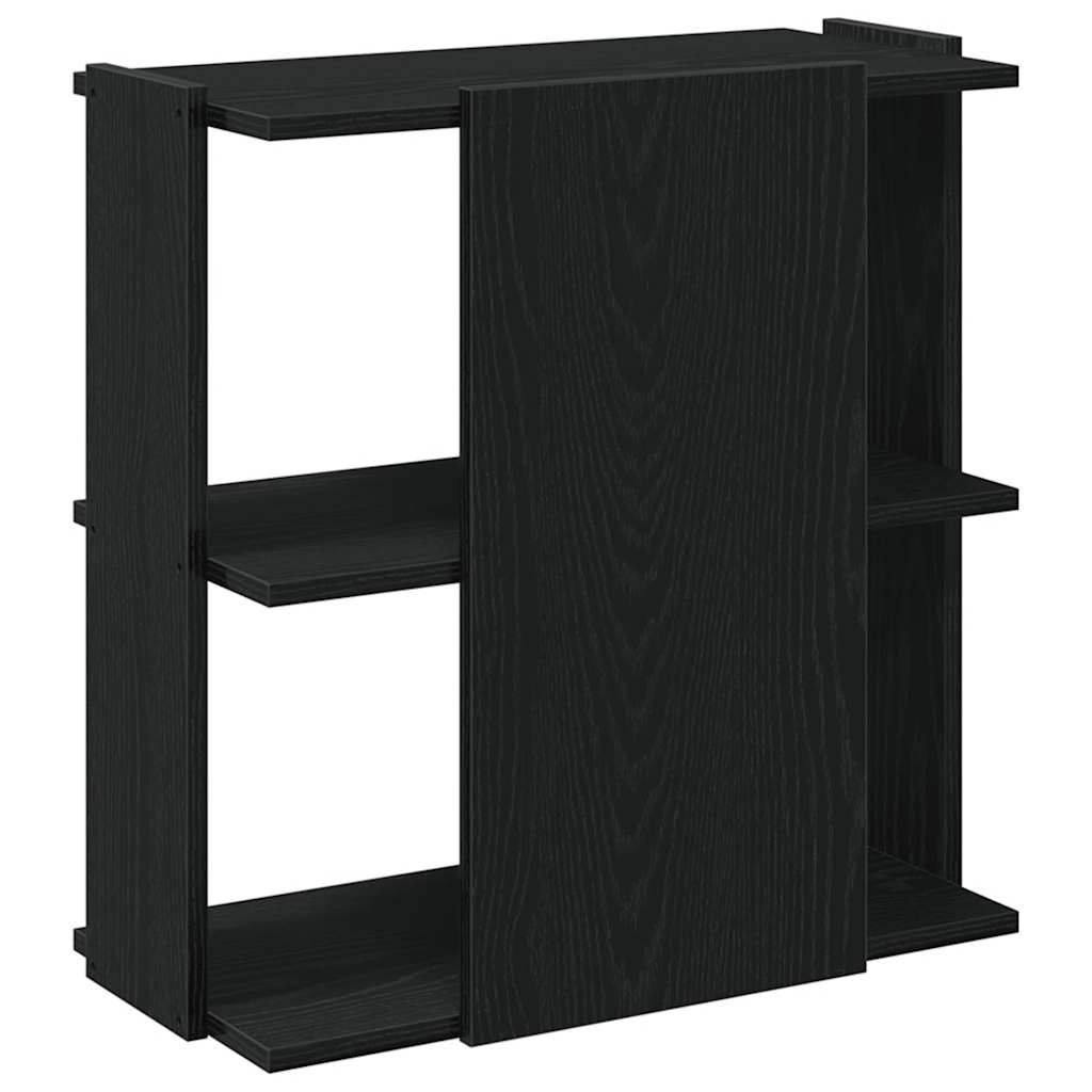 Bibliothèque à 3 niveaux noir 60x30x60 cm bois d'ingénierie - XIOS