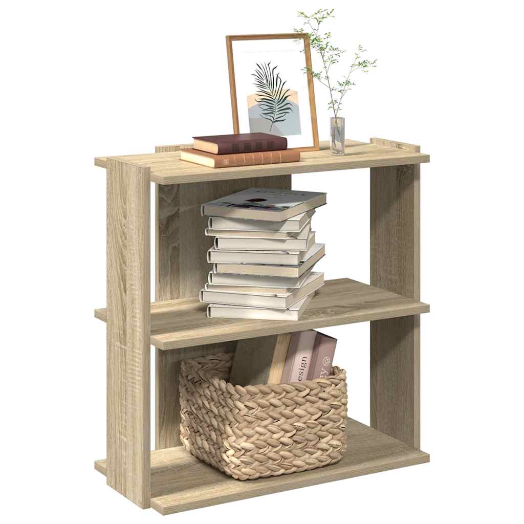 Bibliothèque à 3 niveaux chêne sonoma 60x30x60 cm - XIOS
