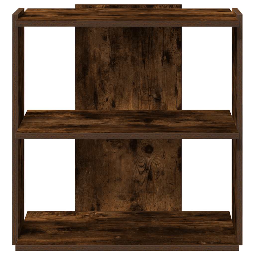 Bibliothèque 3 niveaux chêne fumé 60x30x60 cm bois d'ingénierie - XIOS