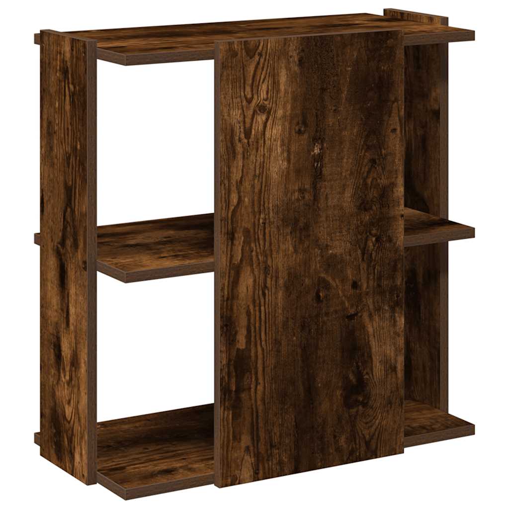 Bibliothèque 3 niveaux chêne fumé 60x30x60 cm bois d'ingénierie - XIOS
