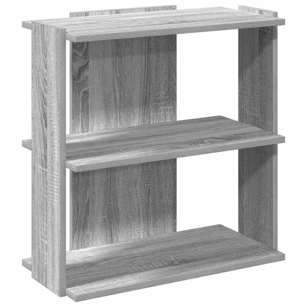 Bibliothèque 3 niveaux sonoma gris 60x30x60cm bois d'ingénierie - XIOS