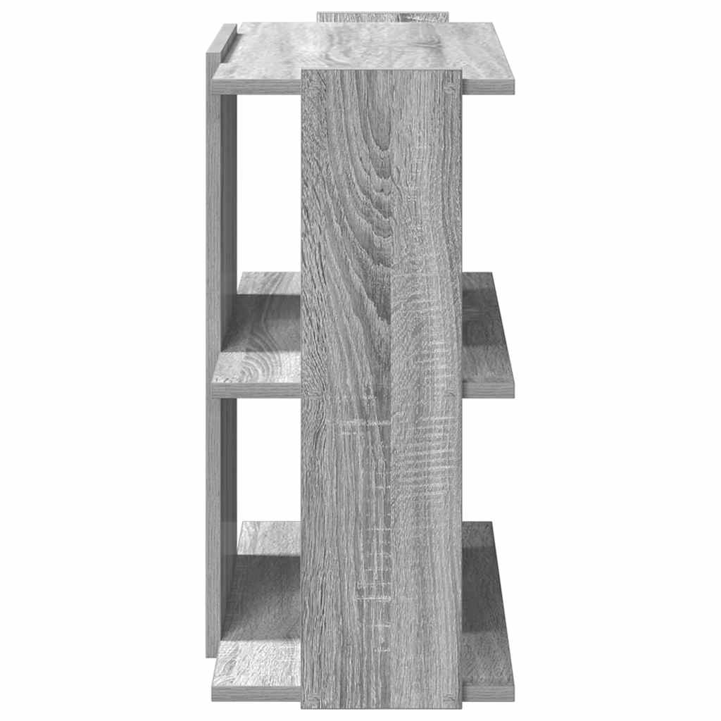Bibliothèque 3 niveaux sonoma gris 60x30x60cm bois d'ingénierie - XIOS