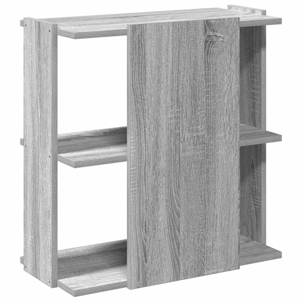 Bibliothèque 3 niveaux sonoma gris 60x30x60cm bois d'ingénierie - XIOS