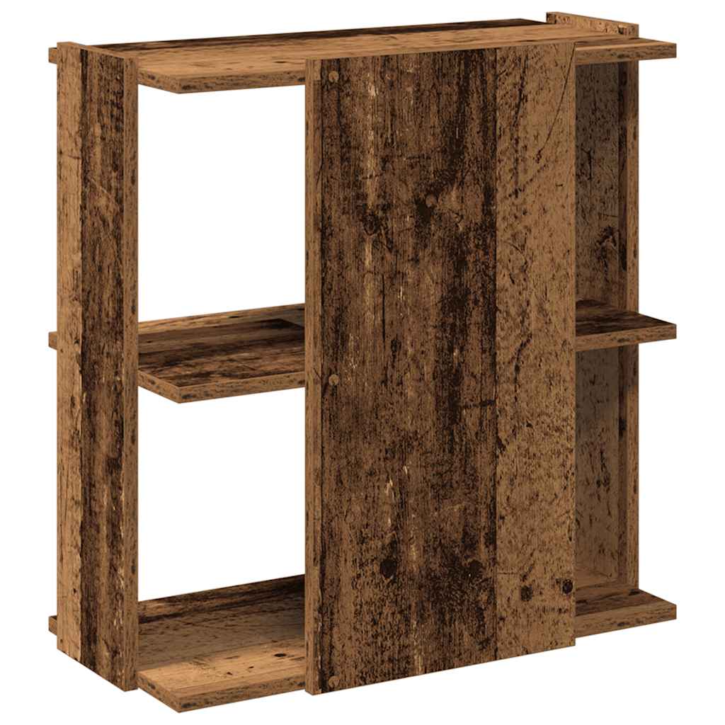 Bibliothèque à 3 niveaux vieux bois 60x30x60 cm bois ingénierie - XIOS