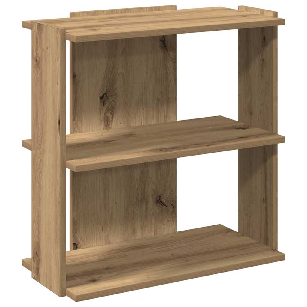 Bibliothèque à 3 niveaux chêne artisanal 60x30x60 cm - XIOS