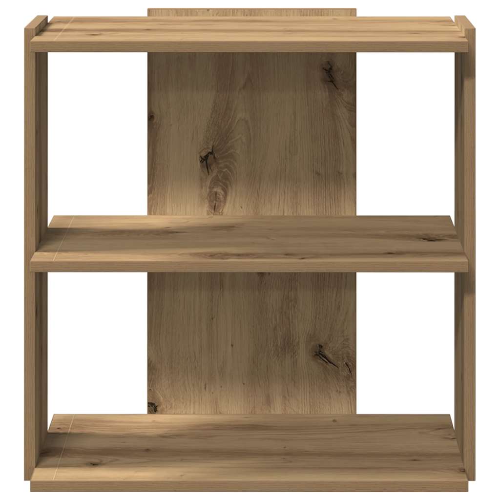 Bibliothèque à 3 niveaux chêne artisanal 60x30x60 cm - XIOS
