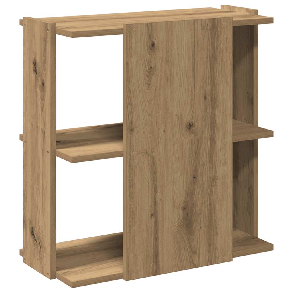 Bibliothèque à 3 niveaux chêne artisanal 60x30x60 cm - XIOS