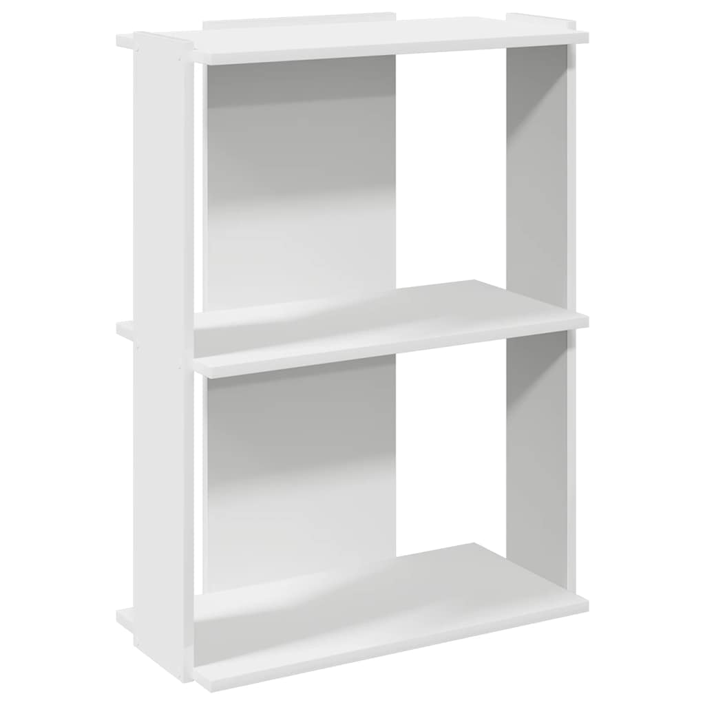 Bibliothèque à 3 niveaux blanc 60x30x80 cm bois d'ingénierie - XIOS