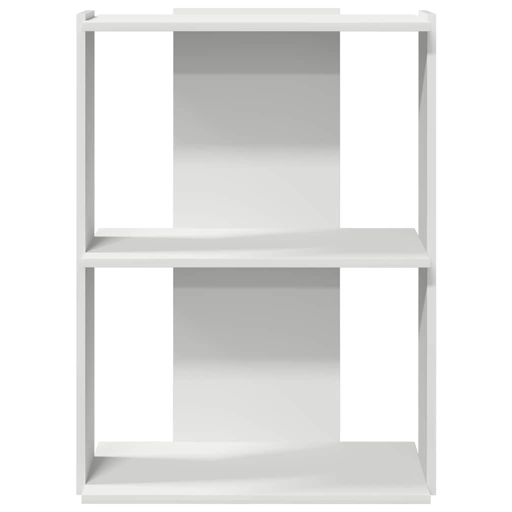 Bibliothèque à 3 niveaux blanc 60x30x80 cm bois d'ingénierie - XIOS
