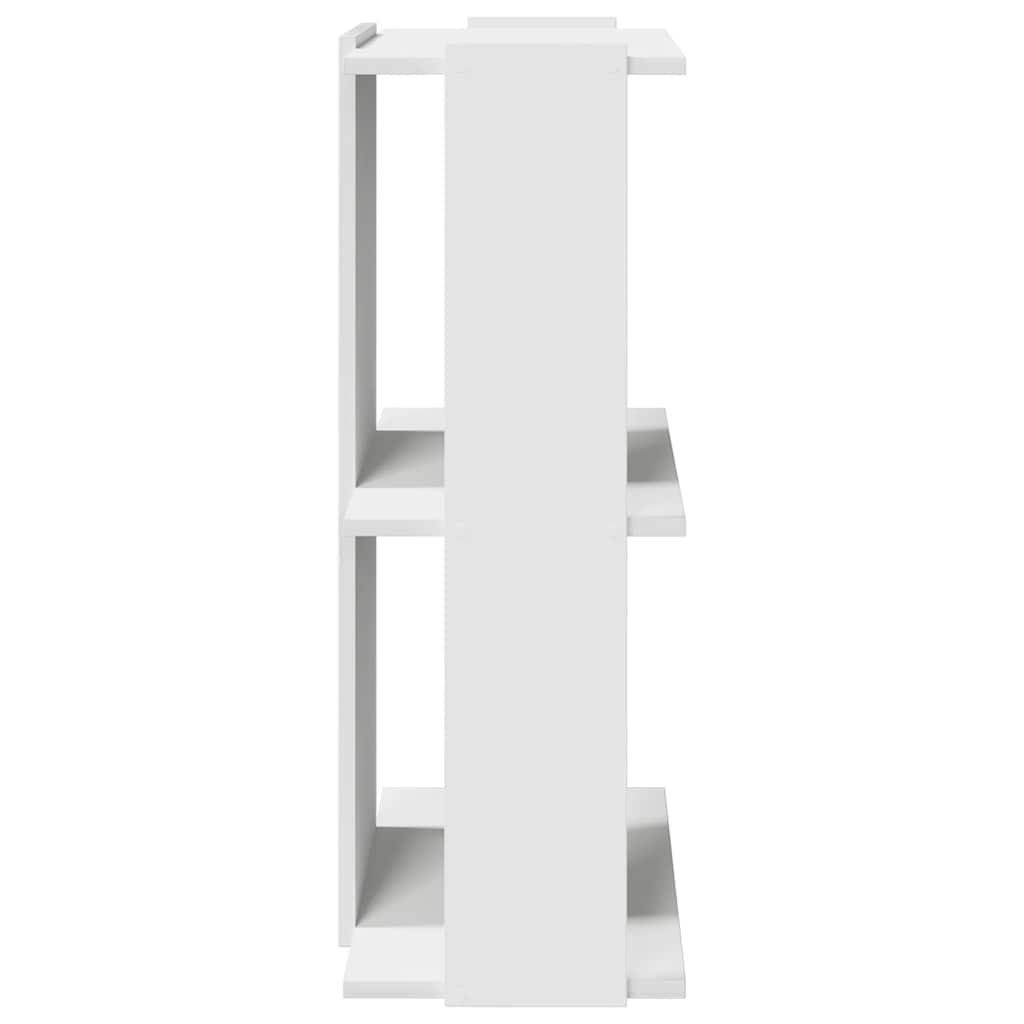 Bibliothèque à 3 niveaux blanc 60x30x80 cm bois d'ingénierie - XIOS