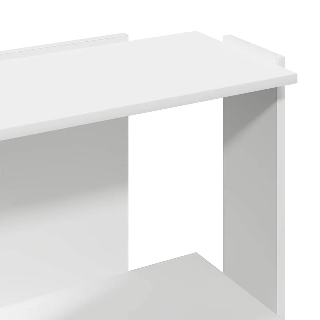 Bibliothèque à 3 niveaux blanc 60x30x80 cm bois d'ingénierie - XIOS