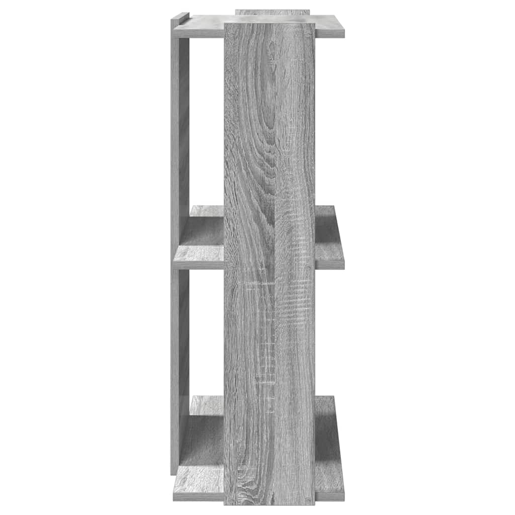 Bibliothèque 3 niveaux sonoma gris 60x30x80cm bois d'ingénierie - XIOS