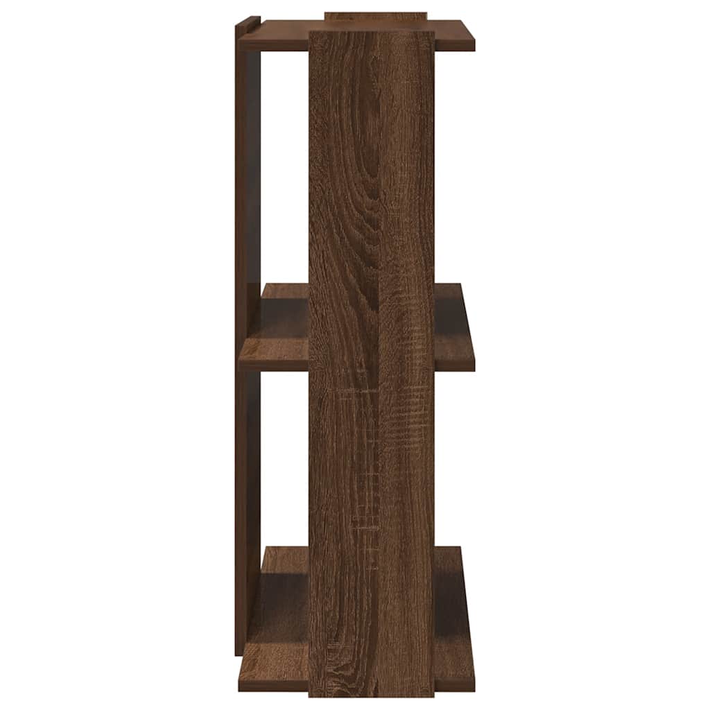 Bibliothèque 3 niveaux chêne brun 60x30x80 cm bois d'ingénierie - XIOS