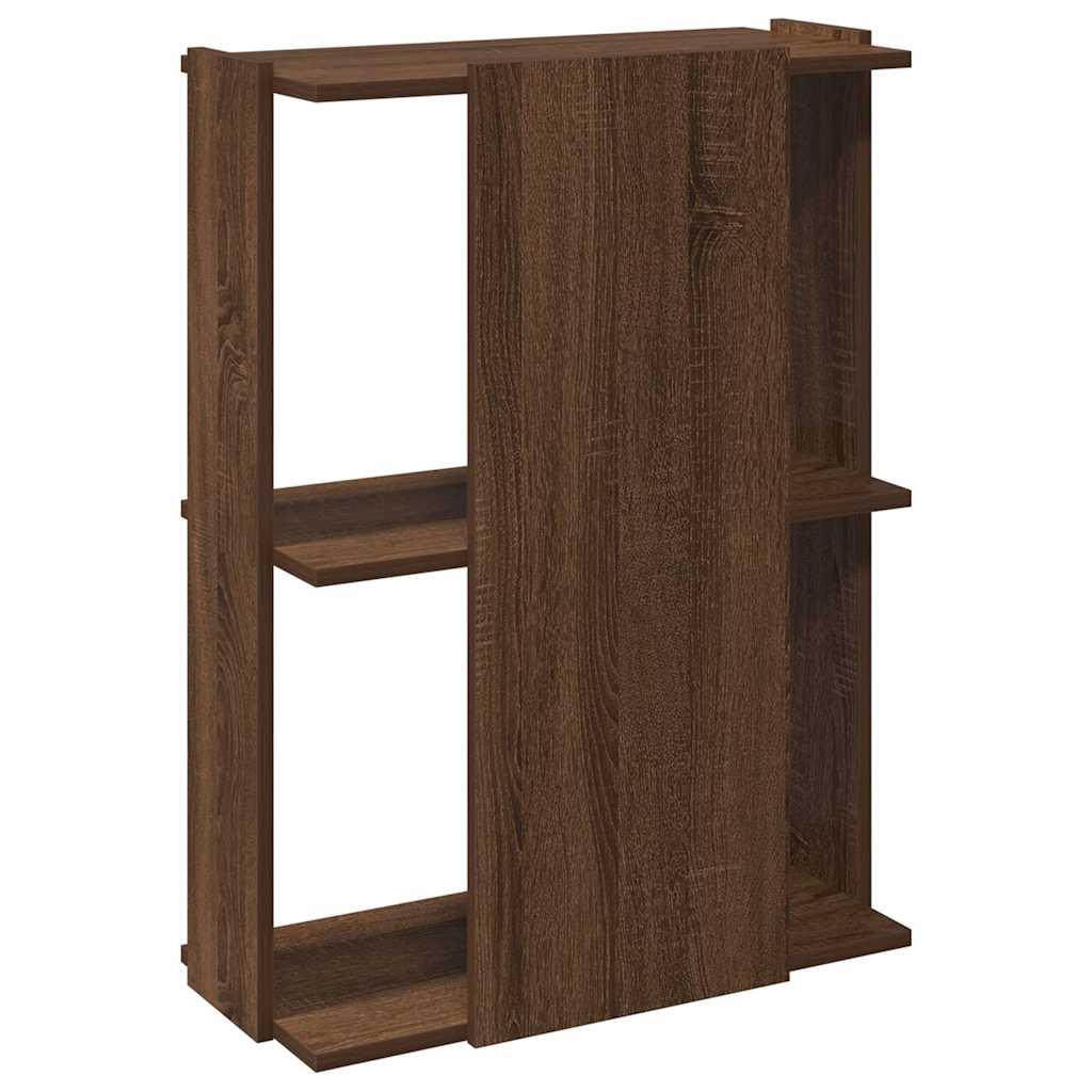 Bibliothèque 3 niveaux chêne brun 60x30x80 cm bois d'ingénierie - XIOS