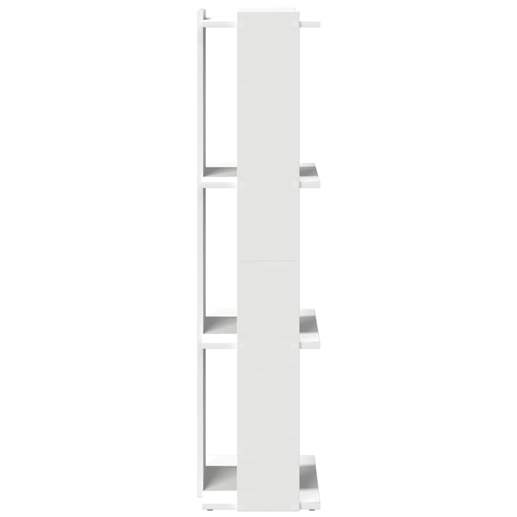 Bibliothèque à 3 niveaux blanc 60x30x120 cm bois d'ingénierie - XIOS
