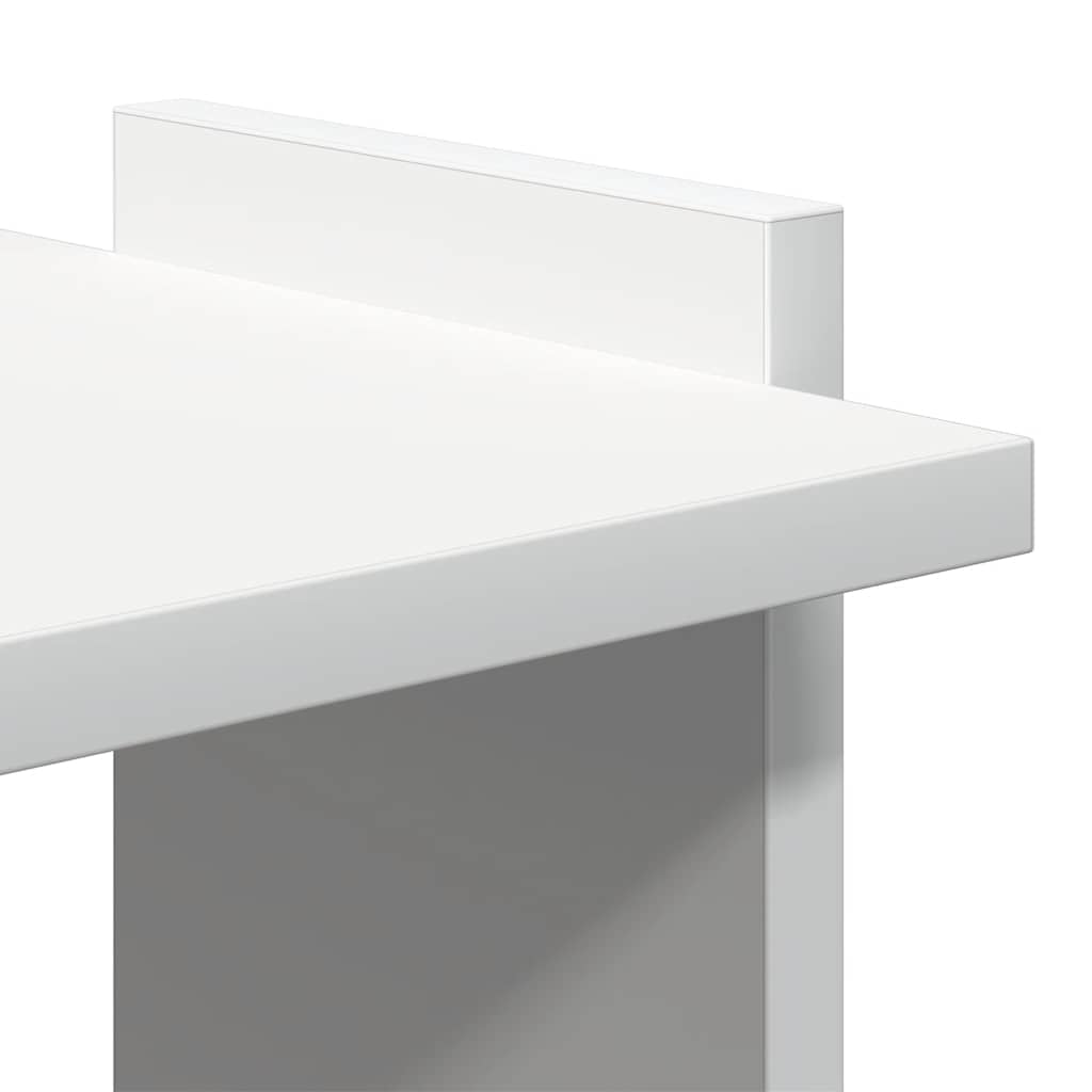 Bibliothèque à 3 niveaux blanc 60x30x120 cm bois d'ingénierie - XIOS