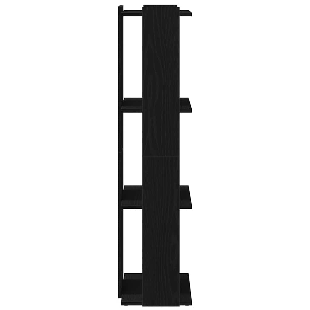 Bibliothèque à 3 niveaux noir 60x30x120 cm bois d'ingénierie - XIOS