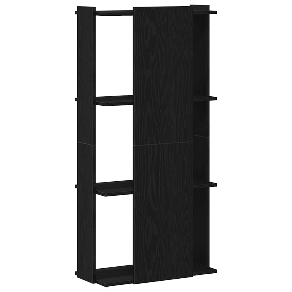 Bibliothèque à 3 niveaux noir 60x30x120 cm bois d'ingénierie - XIOS