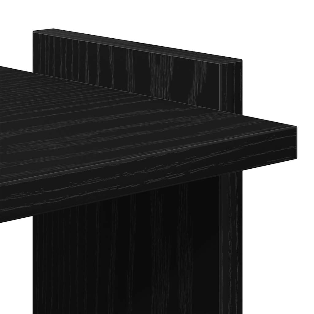 Bibliothèque à 3 niveaux noir 60x30x120 cm bois d'ingénierie - XIOS