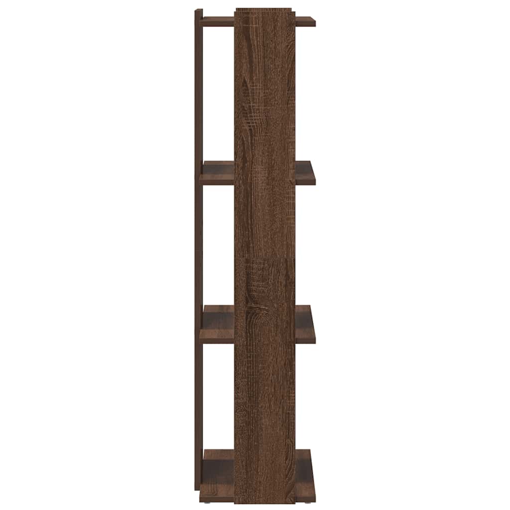 Bibliothèque 3 niveaux chêne marron 60x30x120cm bois ingénierie - XIOS